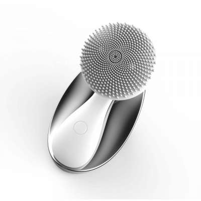 innovation design with rotating Magnetic beads Waterproof Rechargeable Portable mini Silicone facial cleansing brush